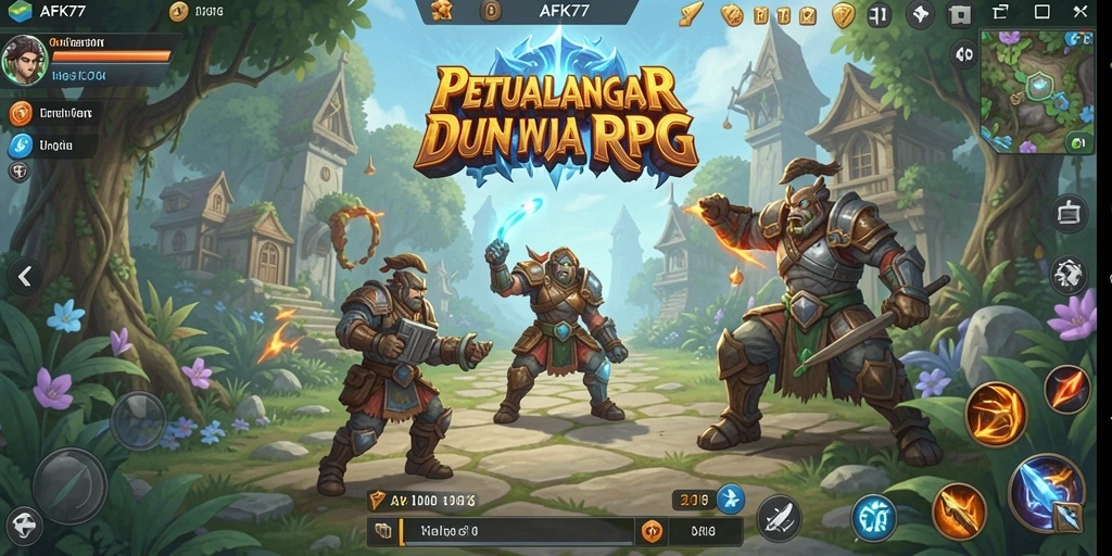 Tampilan gameplay RPG di AFK77 yang seru dan interaktif.