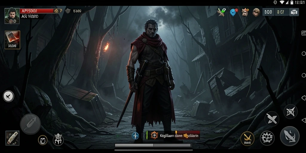 Screenshot gameplay API5000 yang menunjukkan kegelapan dan ketegangan.