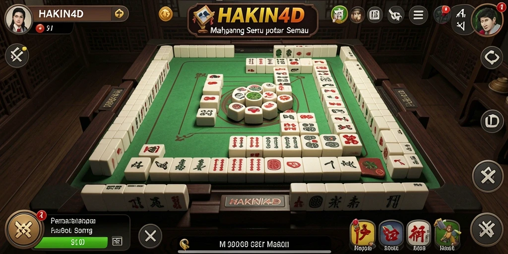 Tampilan menawan dari gameplay HAKIN4D yang menampilkan tantangan Mahjong.