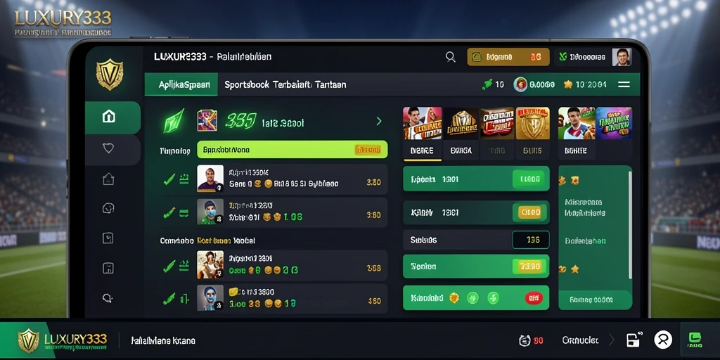 Tampilan gameplay LUXURY333 saat memasang taruhan di pertandingan olahraga.