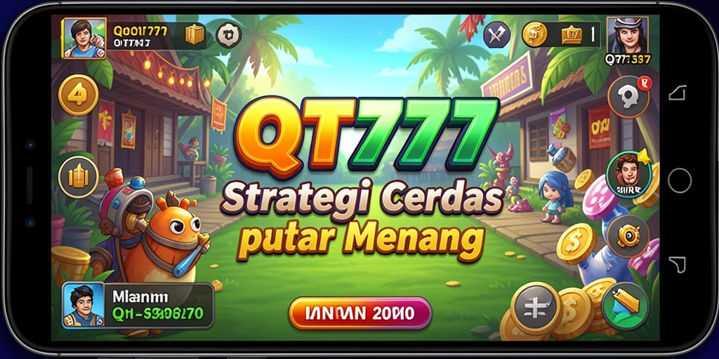 Tangkapan layar gameplay QT777 yang menampilkan strategi bersaing.