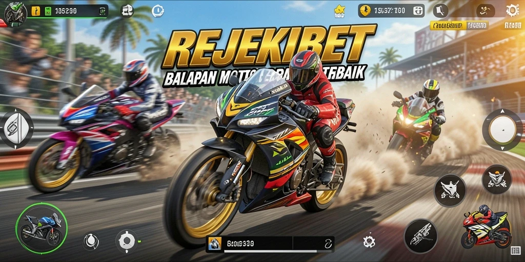 Gameplay menegangkan di lintasan balap motor.