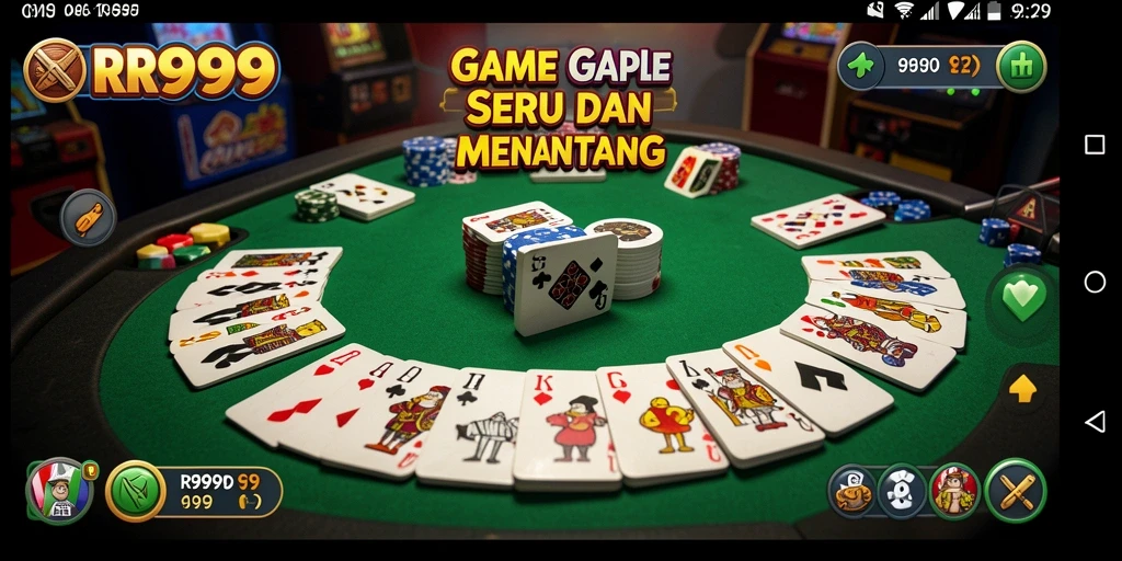 Tampilan gameplay <strong>RR999</strong> yang menarik dan penuh aksi Gaple.