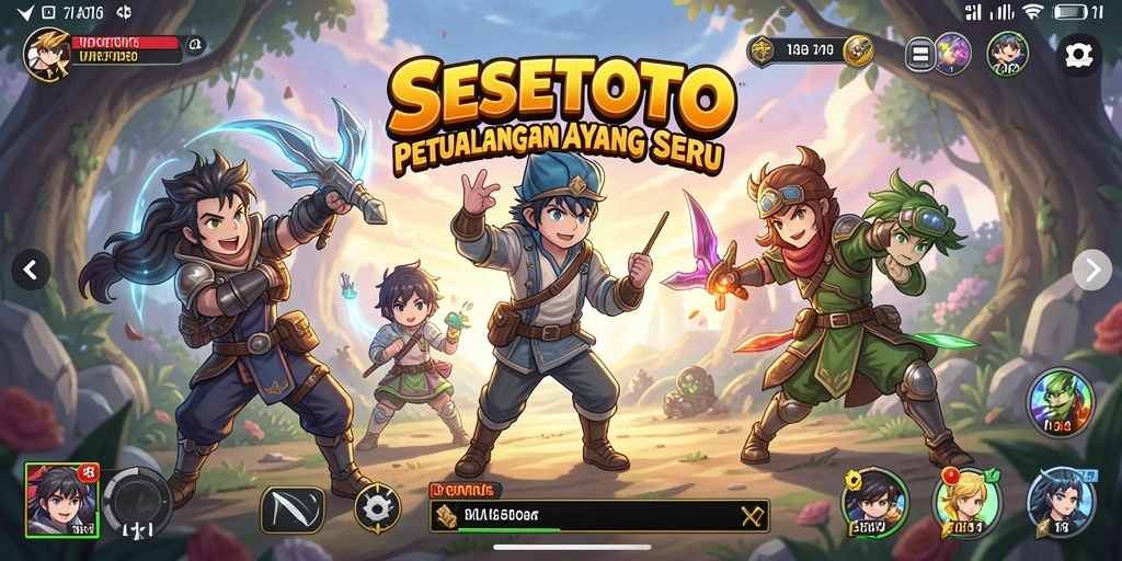 Screenshot SESETOTO menampilkan aksi seru dalam pertempuran karakter anime.